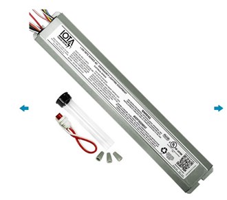 Iota I320 - Emergency Backup Ballast Reduced Profile - 90 min. - Operates Most 2 ft. to 8 ft. single, Bi-Pin, T8 and T12, HO or VHO and 14 to 54 Watt 2 ft. to 4 ft. T5 lamps - 120/277 Volt